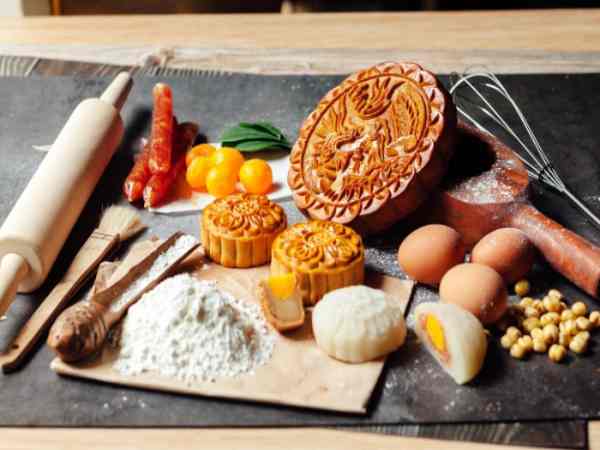 Nguyên liệu làm bánh Trung thu trà xanh