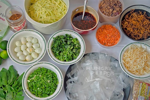cách làm bánh tráng trộn