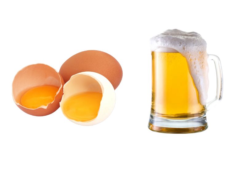 Cách làm trắng da bằng trứng gà và bia