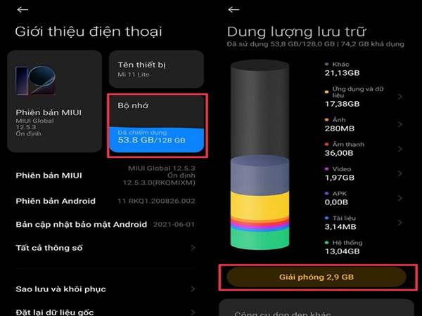Cách làm cho điện thoại mượt hơn bàng dọn dẹp bộ nhớ và giải phóng không gian