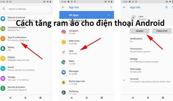 Cách tăng ram ảo trên điện thoại Android